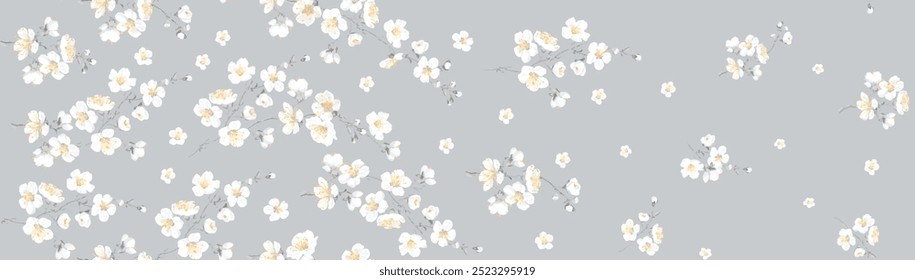 Seamless ornament, consisting of a mass of leaves from different trees. Autumn template.Vector illustration.