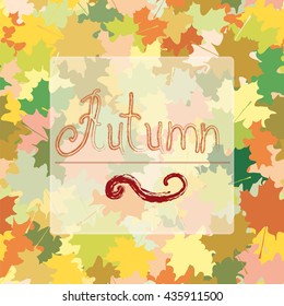Seamless ornament consisting of a mass of maple leaves of different colors. Autumn template.Vector illustration.