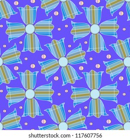 seamless  ornament with decorative flowers