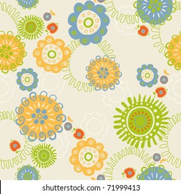 seamless ornament of decorative flowers