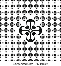 Seamless ornament in east style. Vector color background.

