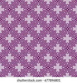 seamless ornament. Ethnic geometric pattern. optical illusion. vector illustration. for interior design, printed, wallpaper, fashion. purple color