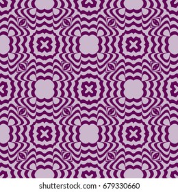 seamless ornament. Ethnic geometric pattern. optical illusion. vector illustration. for interior design, printed, wallpaper, fashion. purple color