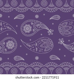 Seamless ornament in ethnic oriental style.