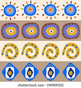 Seamless ornament with a ethnic patterns