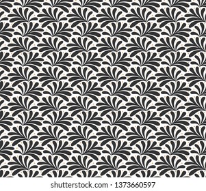 Seamless Ornament Floral Pattern. Geometric Background. Abstract Leaf Texture.