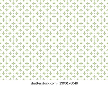 Seamless Ornament Floral Pattern. Geometric Background. Abstract Leaf Texture.