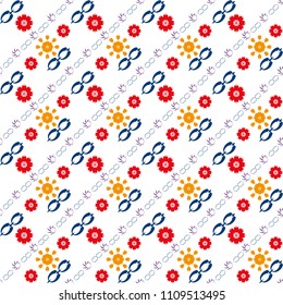 Seamless ornament with flowers
