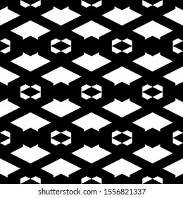 Seamless ornament. Geometrical figures wallpaper. Rhombuses, trapeziums, figures pattern. Geometric background. Shapes backdrop. Digital paper, textile print, web design, abstract. Vector artwork.