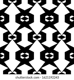 Seamless ornament. Geometrical figures wallpaper. Rhombuses, trapeziums, figures pattern. Geometric background. Digital paper, textile print, web design, abstract. Shapes backdrop. Vector artwork.