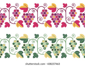 Seamless ornament with grapevine