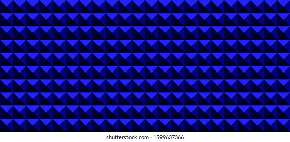 Seamless ornament with the image of the texture in the form of blue pyramids
