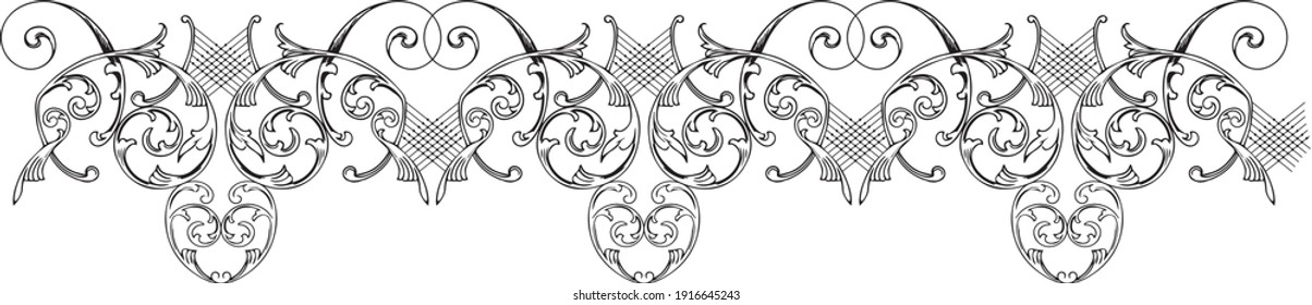 seamless ornament lace desing, clasic romantic pattern 