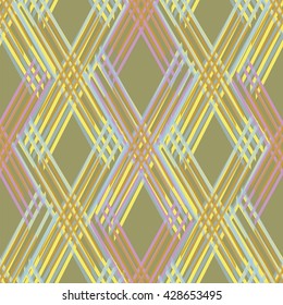 Seamless ornament made of strips in an abstract style.