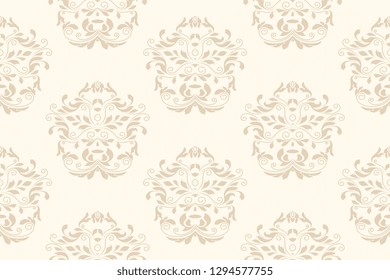 Seamless ornament on background. Seamless decorative floral ornament on background. Wallpaper pattern