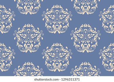 Seamless ornament on background. Seamless decorative floral ornament on background. Wallpaper pattern