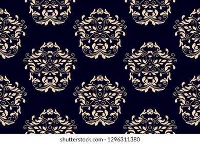 Seamless ornament on background. Seamless decorative floral ornament on background. Wallpaper pattern