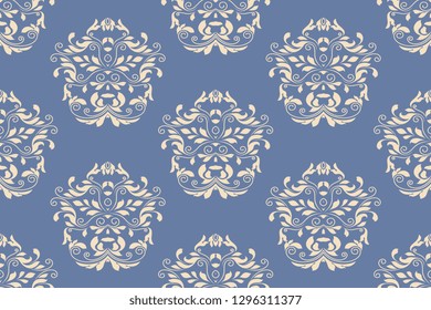 Seamless ornament on background. Floral ornament on background. Wallpaper pattern