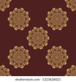 Seamless ornament on background. Floral ornament on background. Template for your design. Wallpaper pattern. Vector illustration