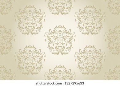 Seamless ornament on background. Floral ornament on background. Wallpaper pattern