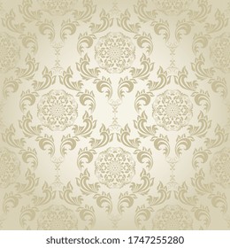 Seamless ornament on background. Floral ornament on background. Wallpaper pattern