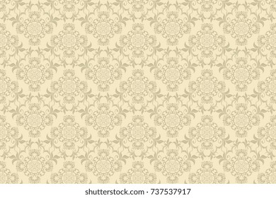 Seamless ornament on background. Floral ornament on background. Wallpaper pattern