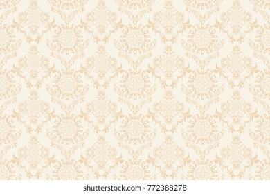 Seamless ornament on background. Floral ornament on background. Wallpaper pattern. Contemporary pattern