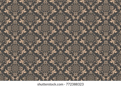 Seamless ornament on background. Floral ornament on background. Wallpaper pattern. Contemporary pattern