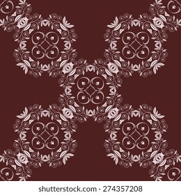Seamless ornament on background. Wallpaper pattern