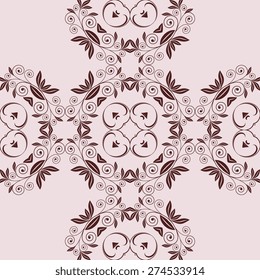 Seamless ornament on background. Wallpaper pattern