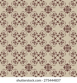 Seamless ornament on background. Wallpaper pattern