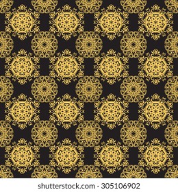 Seamless ornament on background. Wallpaper pattern
