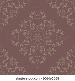 Seamless ornament on background. Wallpaper pattern