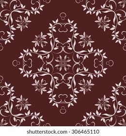 Seamless ornament on background. Wallpaper pattern