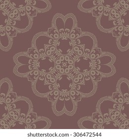 Seamless ornament on background. Wallpaper pattern