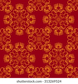 Seamless ornament on background. Wallpaper pattern