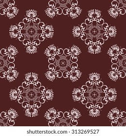 Seamless ornament on background. Wallpaper pattern