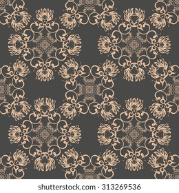 Seamless ornament on background. Wallpaper pattern