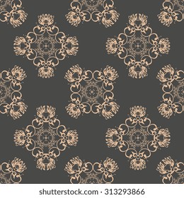Seamless ornament on background. Wallpaper pattern