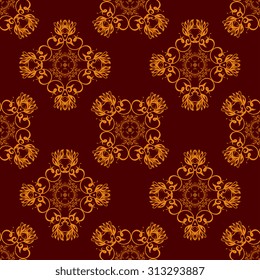 Seamless ornament on background. Wallpaper pattern