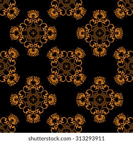 Seamless ornament on background. Wallpaper pattern