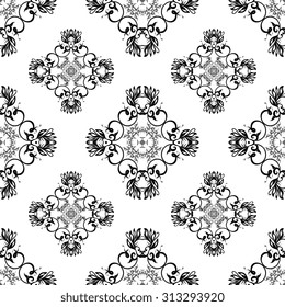 Seamless ornament on background. Wallpaper pattern