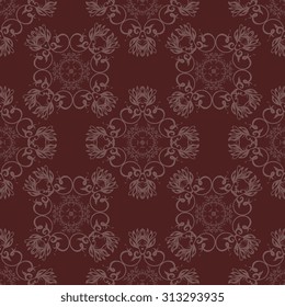Seamless ornament on background. Wallpaper pattern