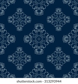 Seamless ornament on background. Wallpaper pattern