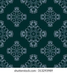 Seamless ornament on background. Wallpaper pattern
