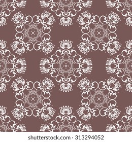 Seamless ornament on background. Wallpaper pattern