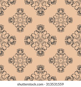 Seamless ornament on background. Wallpaper pattern