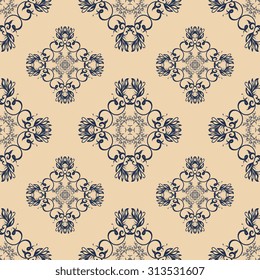 Seamless ornament on background. Wallpaper pattern