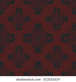 Seamless ornament on background. Wallpaper pattern