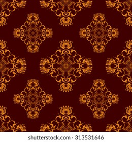 Seamless ornament on background. Wallpaper pattern